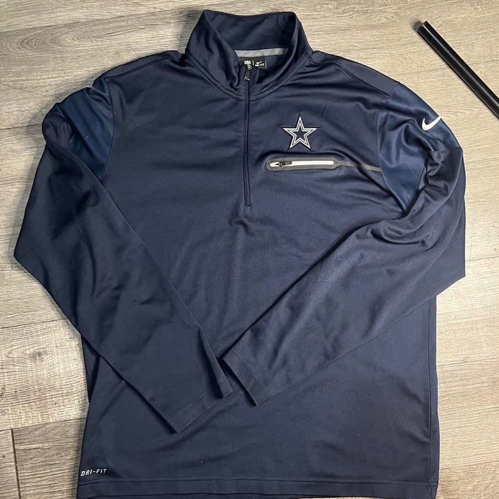 Nike Dallas Cowboys Navy Blue Quarter-Zip Pullover